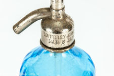 J Larquie Bordeaux Blue Glass Soda Siphon
