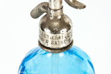 J Larquie Bordeaux Blue Glass Soda Siphon