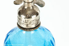 J Larquie Bordeaux Blue Glass Soda Siphon