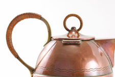 WMF Art Deco Copper and Brass Kettle