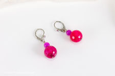 Butler & Wilson Magenta and Pink Dual Crystal Globe Earrings