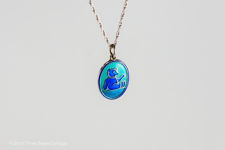 David Andersen Silver & Enamel Teddy Bear Pendant