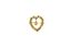 Gold Plated Heart Brooch with Crystal Pendant