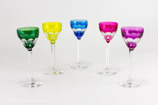 Val St Lambert Osram Liqueur Glasses