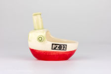 Val Sparkes Medium Penzance Fishing Boat Olive Dish