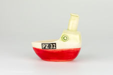Val Sparkes Medium Penzance Fishing Boat Olive Dish