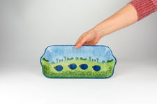 Price & Kensington Blue Sheep Design Rectangular Serving Dish