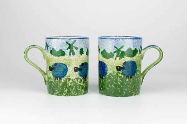 Price & Kensington Blue Sheep Design Mugs