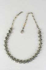 Coro Jewelcraft White Metal and Rhinestone Choker Necklace