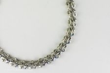 Coro Jewelcraft White Metal and Rhinestone Choker Necklace