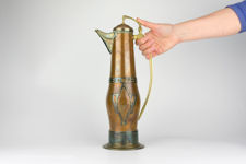Gebrüder Bing Large Jugendstil Copper & Brass Wine Pitcher