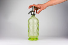 D Provoost Ghent Green Uranium Glass Siphon