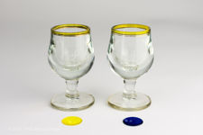 French Gold-rimmed Liqueur Glasses