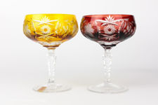 Nachtmann Traube Coloured Lead Crystal Champagne Coupes