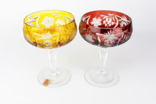 Nachtmann Traube Coloured Lead Crystal Champagne Coupes