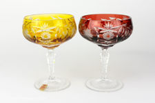 Nachtmann Traube Coloured Lead Crystal Champagne Coupes