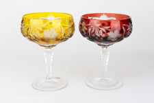 Nachtmann Traube Coloured Lead Crystal Champagne Coupes