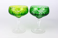 Nachtmann Traube Coloured Lead Crystal Champagne Coupes