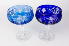 Nachtmann Traube Coloured Lead Crystal Champagne Coupes