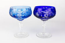 Nachtmann Traube Coloured Lead Crystal Champagne Coupes