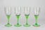 Handblown Green Twisted Stem Liqueur Glasses