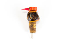 Side view 3 of entire Tagua Nut bird bottle stopper & cork