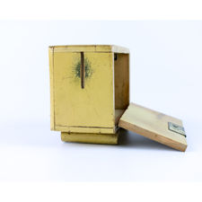 Left side view of Wooden Vintage Radio Money Box
