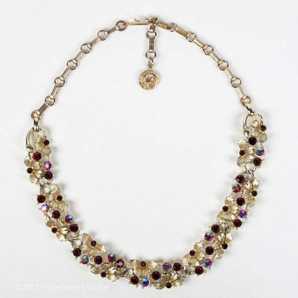 Main view of Lisner Aurora Borealis Flower Necklace
