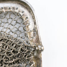 French hallmark and maker's mark on an Antique Silver Chainmail Mesh Evening Bag & Purse
