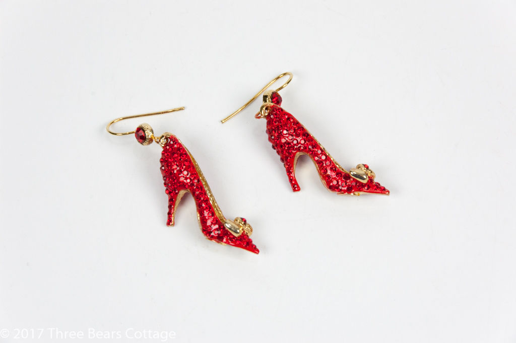Butler & Wilson Red Crystal Shoe Earrings