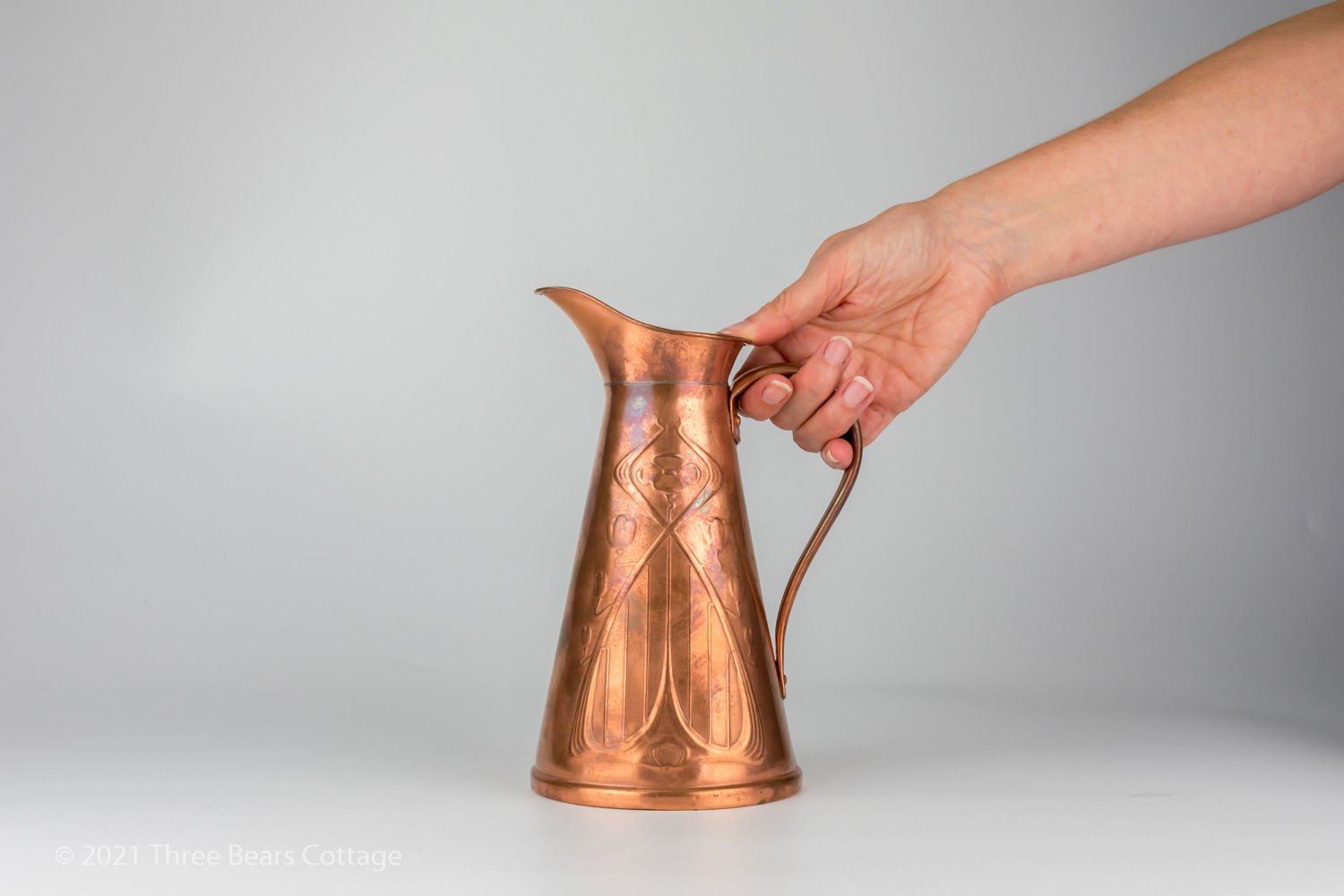 Joseph Sankey Art Nouveau Copper Jug