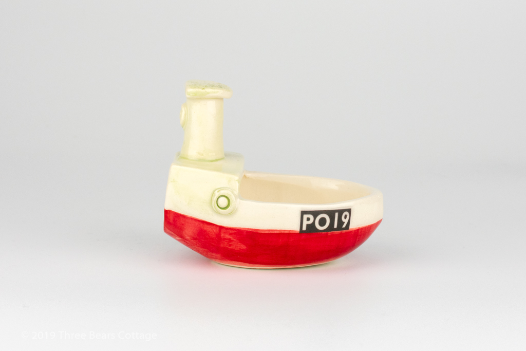Val Sparkes Small Portsmouth Fishing Boat Olive Dish