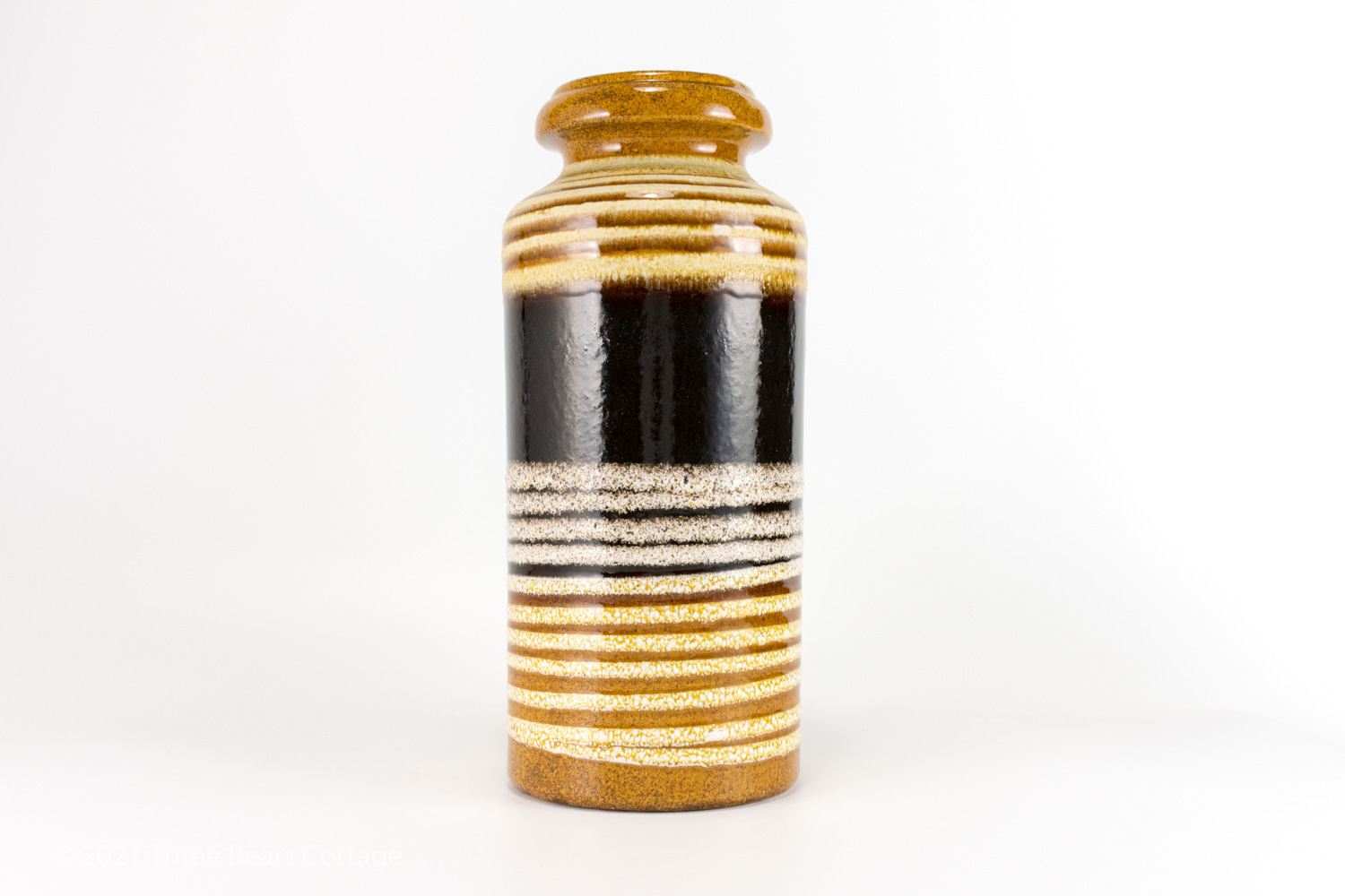 Scheurich Large Banded Lava Glaze Vase